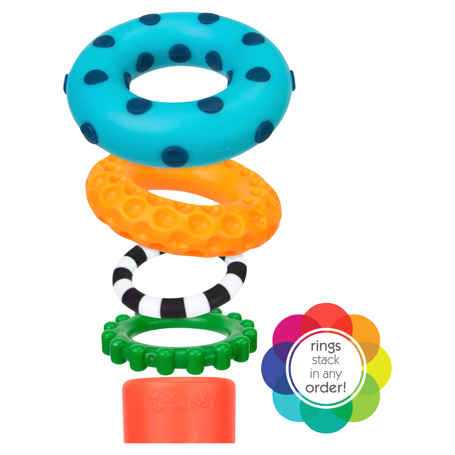 slide 2 of 4, Sassy Stack of Circles Ring Stacker, 1 ct