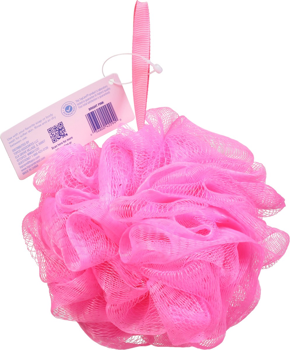slide 5 of 9, Topcare Sponge Net Neon Pink, 4 ct