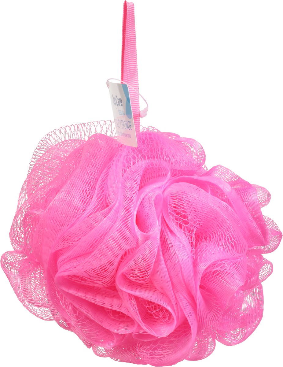 slide 8 of 9, Topcare Sponge Net Neon Pink, 4 ct