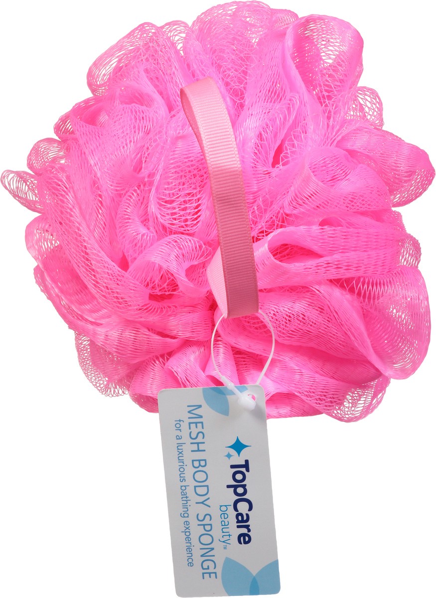 slide 9 of 9, Topcare Sponge Net Neon Pink, 4 ct