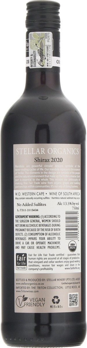 slide 8 of 12, Stellar Organics Shiraz 750 ml, 750 ml