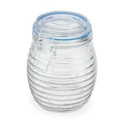 Kamenstein Preserve Clamp Jar Embossed 32oz