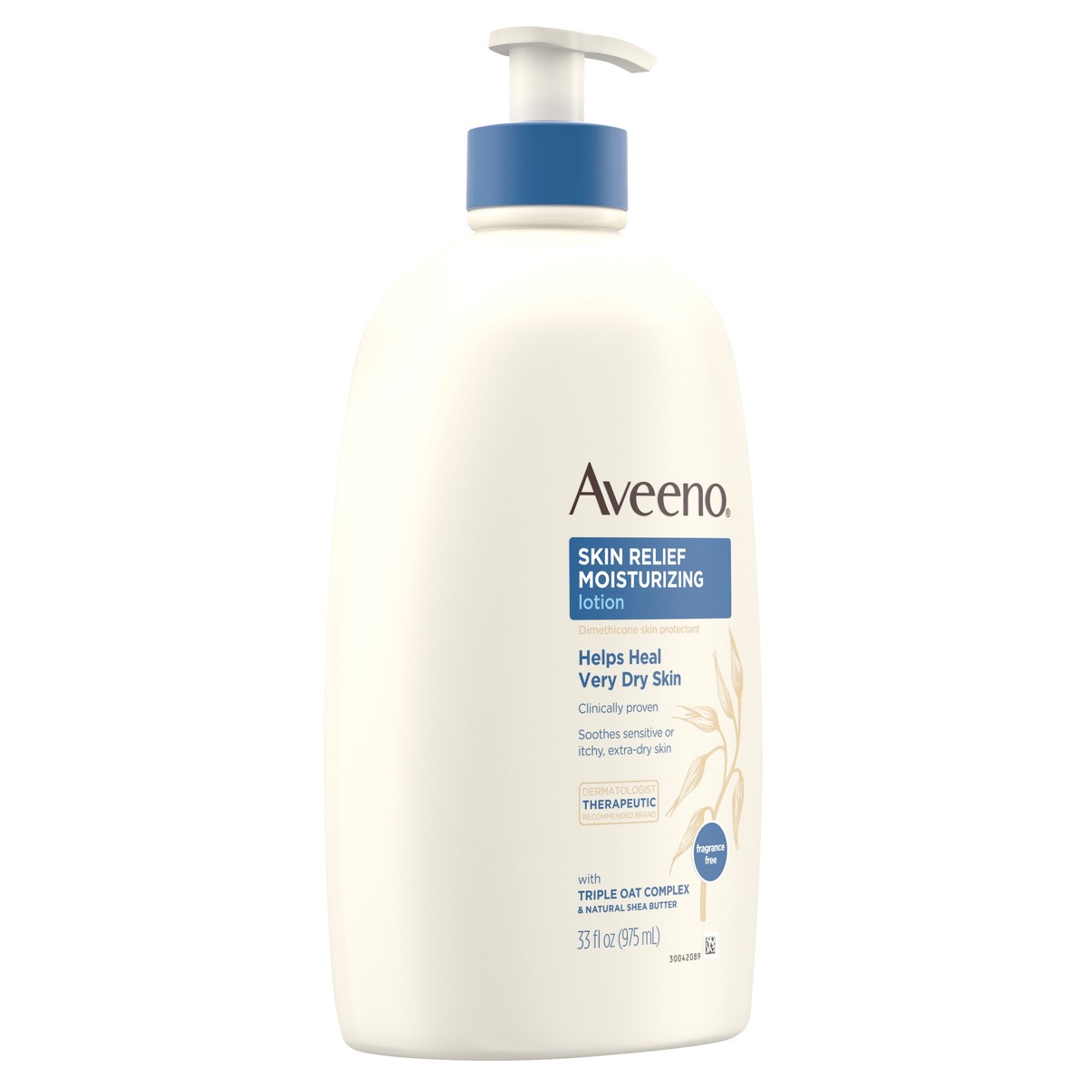 slide 6 of 7, Aveeno Skin Relief Moisturizing Lotion for Very Dry Skin with Soothing Triple Oat & Shea Butter Formula, Dimethicone Skin Protectant Helps Heal Itchy, Dry Skin, Fragrance-Free, 33 fl. oz, 33 fl oz