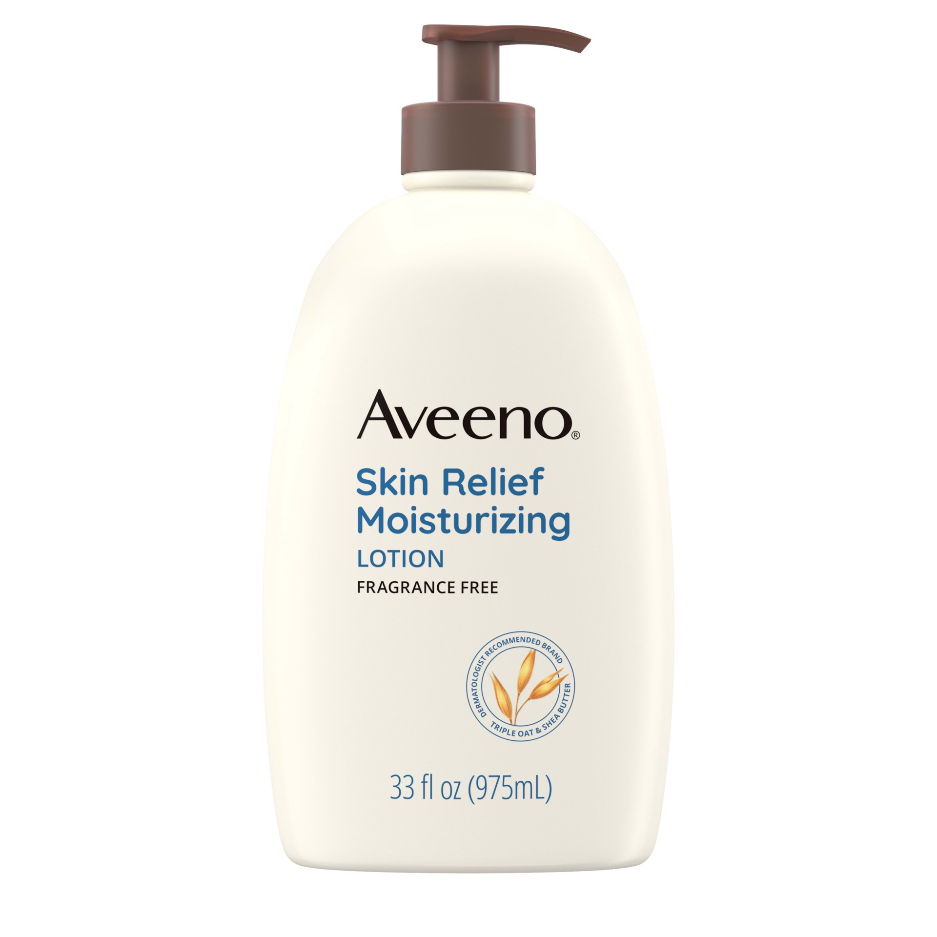 slide 1 of 7, Aveeno Skin Relief Moisturizing Lotion for Very Dry Skin with Soothing Triple Oat & Shea Butter Formula, Dimethicone Skin Protectant Helps Heal Itchy, Dry Skin, Fragrance-Free, 33 fl. oz, 33 fl oz