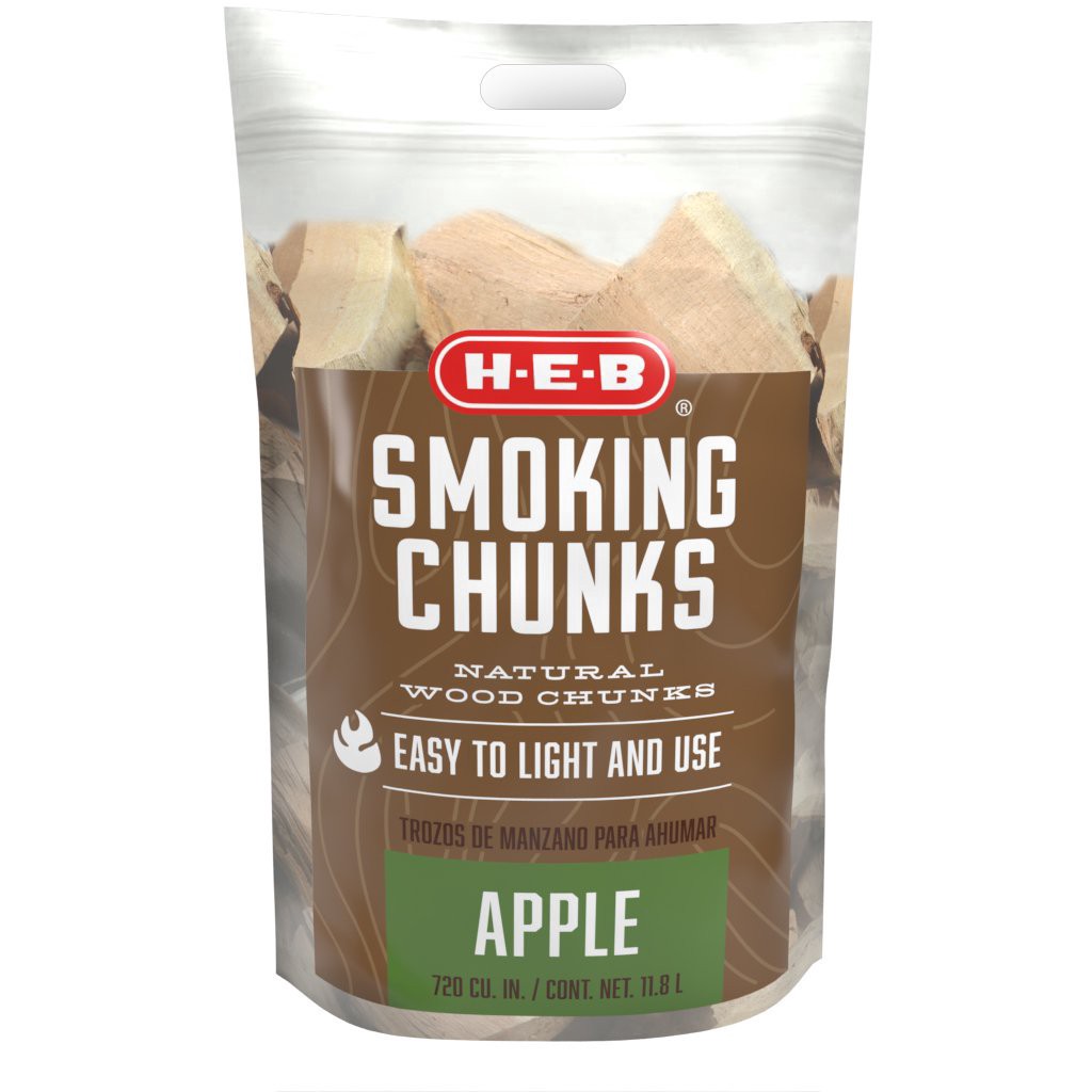 slide 1 of 1, H-E-B Apple Smoking Wood Chunks, 720 cin