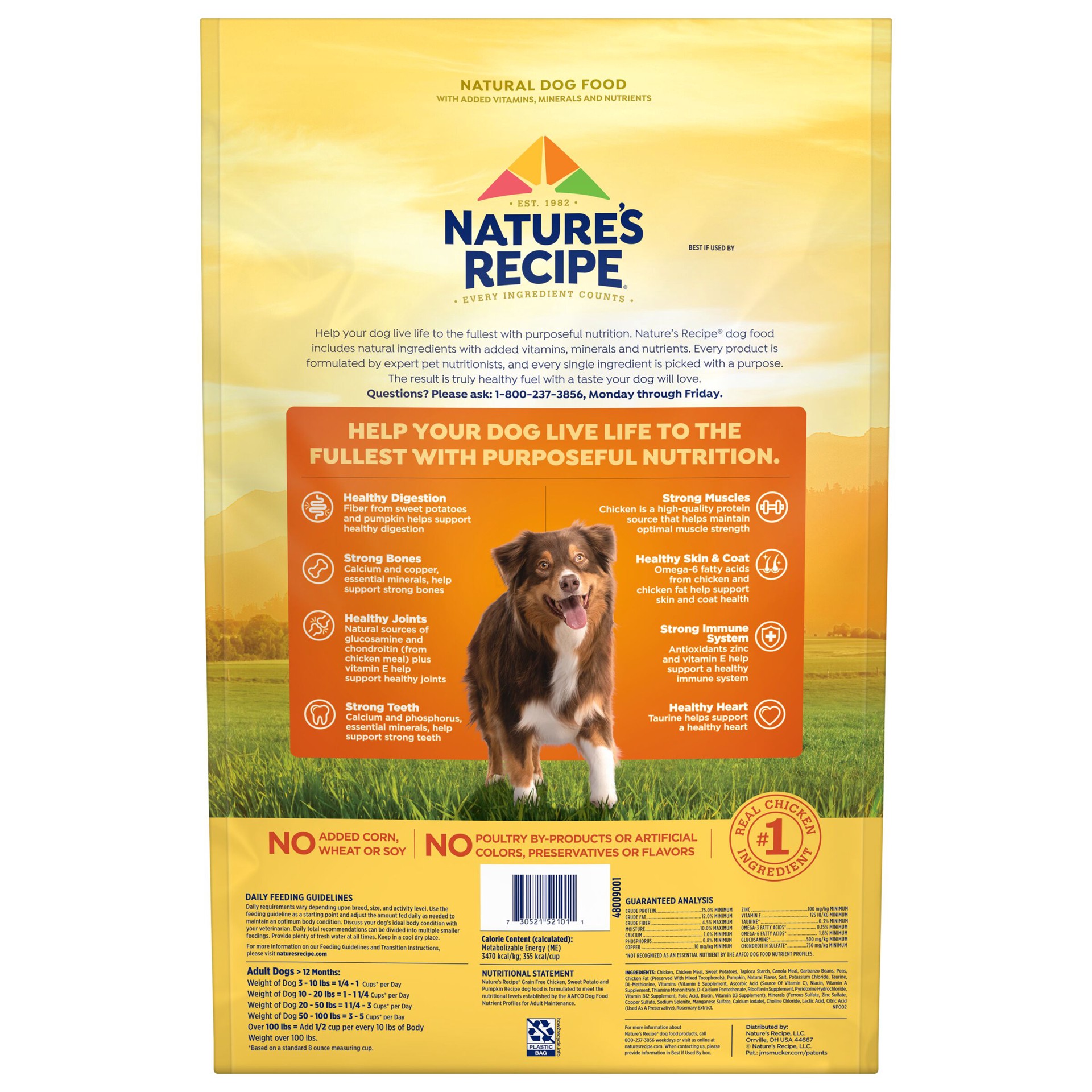 slide 9 of 9, Nature's Recipe Nature''s Recipe Dry Dog Food, Grain Free Chicken, Sweet Potato & Pumpkin Recipe, 12 lb. Bag, 12 lb