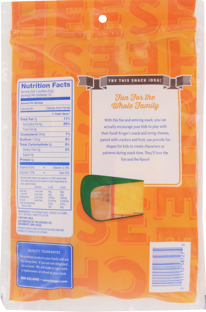 slide 2 of 4, Kroger Mild Cheddar Cheese Snacks, 10 ct; 0.75 oz