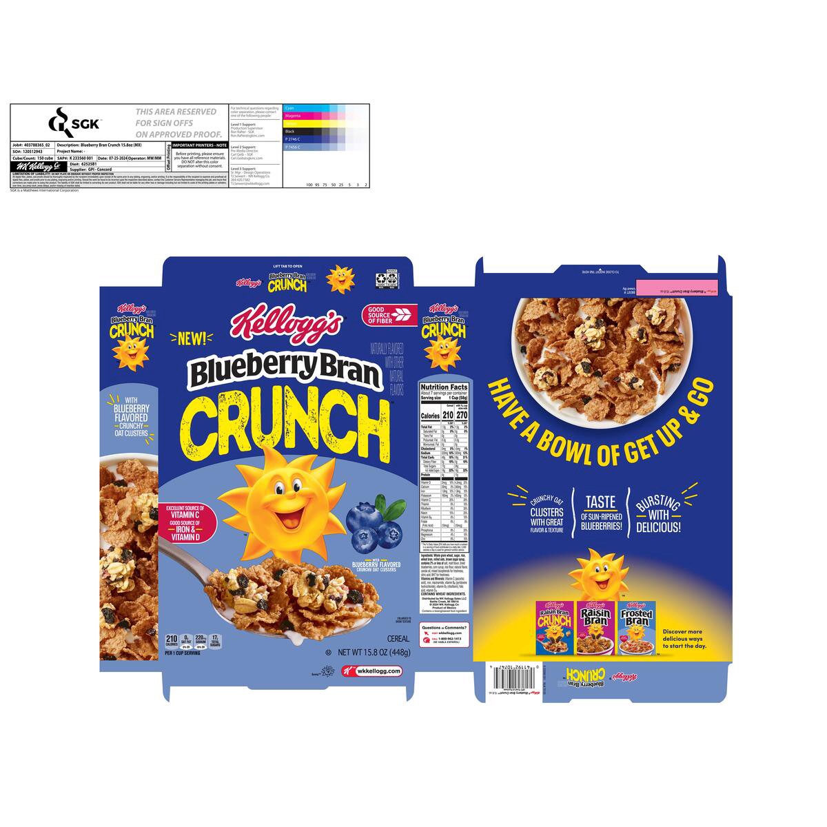 slide 11 of 12, Kelloggs Raisin Bran Blueberry, 15.8 oz