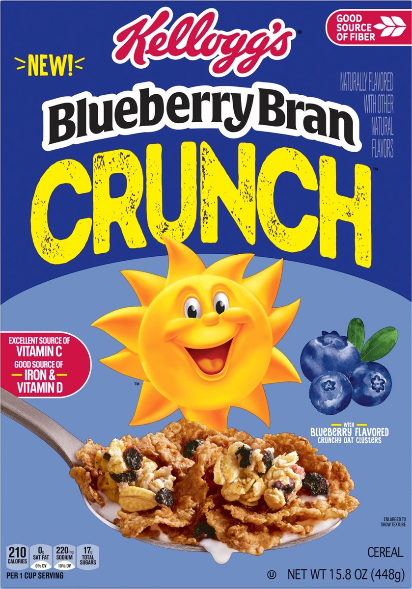 slide 3 of 12, Kelloggs Raisin Bran Blueberry, 15.8 oz