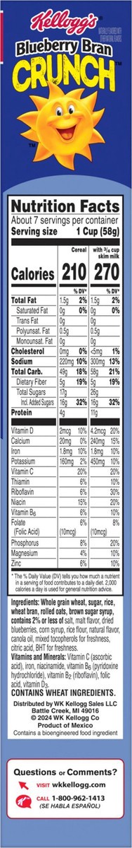 slide 5 of 12, Kelloggs Raisin Bran Blueberry, 15.8 oz
