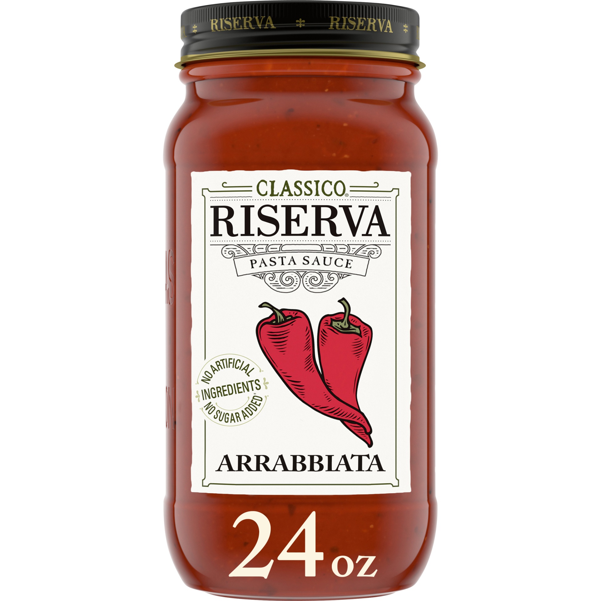 slide 1 of 5, Classico Riserva Spicy Arrabbiata Pasta Sauce Jar, 24 oz