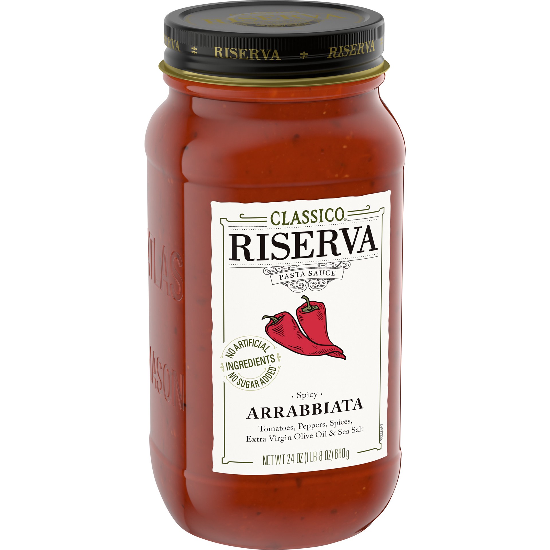 slide 4 of 5, Classico Riserva Spicy Arrabbiata Pasta Sauce Jar, 24 oz