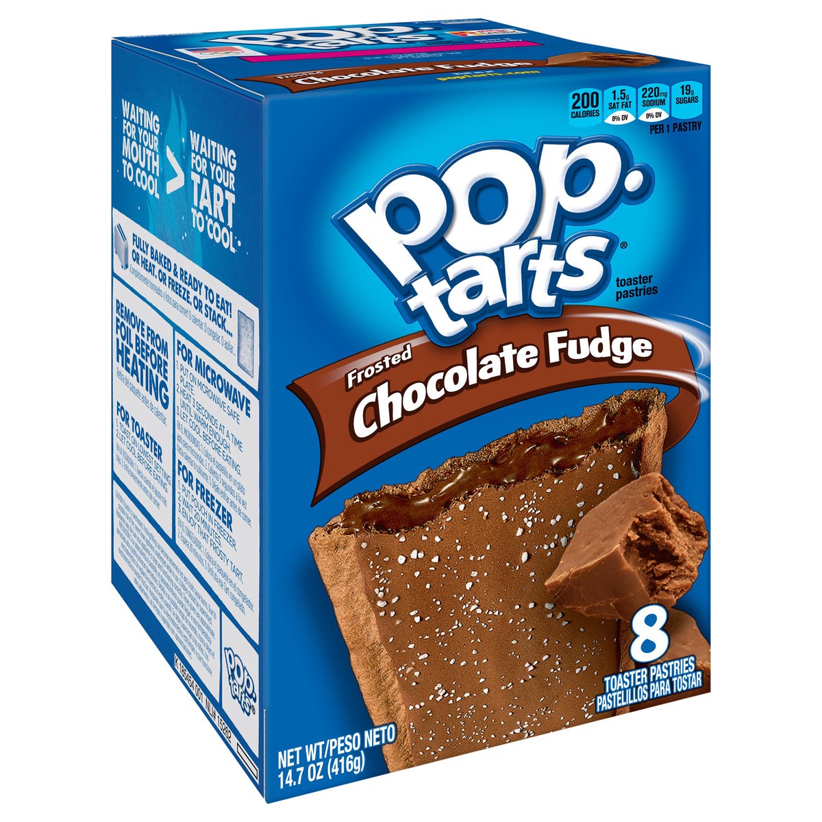 slide 2 of 10, Pop-Tarts Frosted Chocolate Fudge Toaster Pastries, 14.7 oz