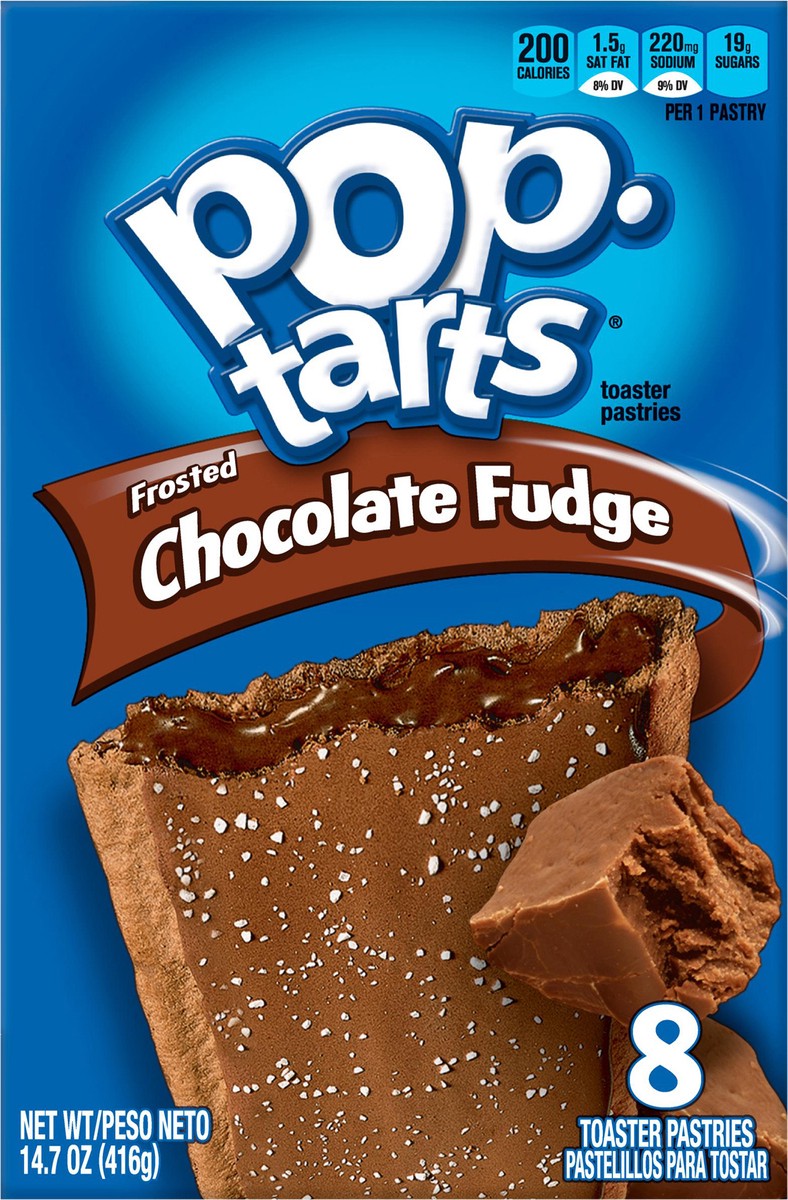 slide 8 of 10, Pop-Tarts Frosted Chocolate Fudge Toaster Pastries, 14.7 oz