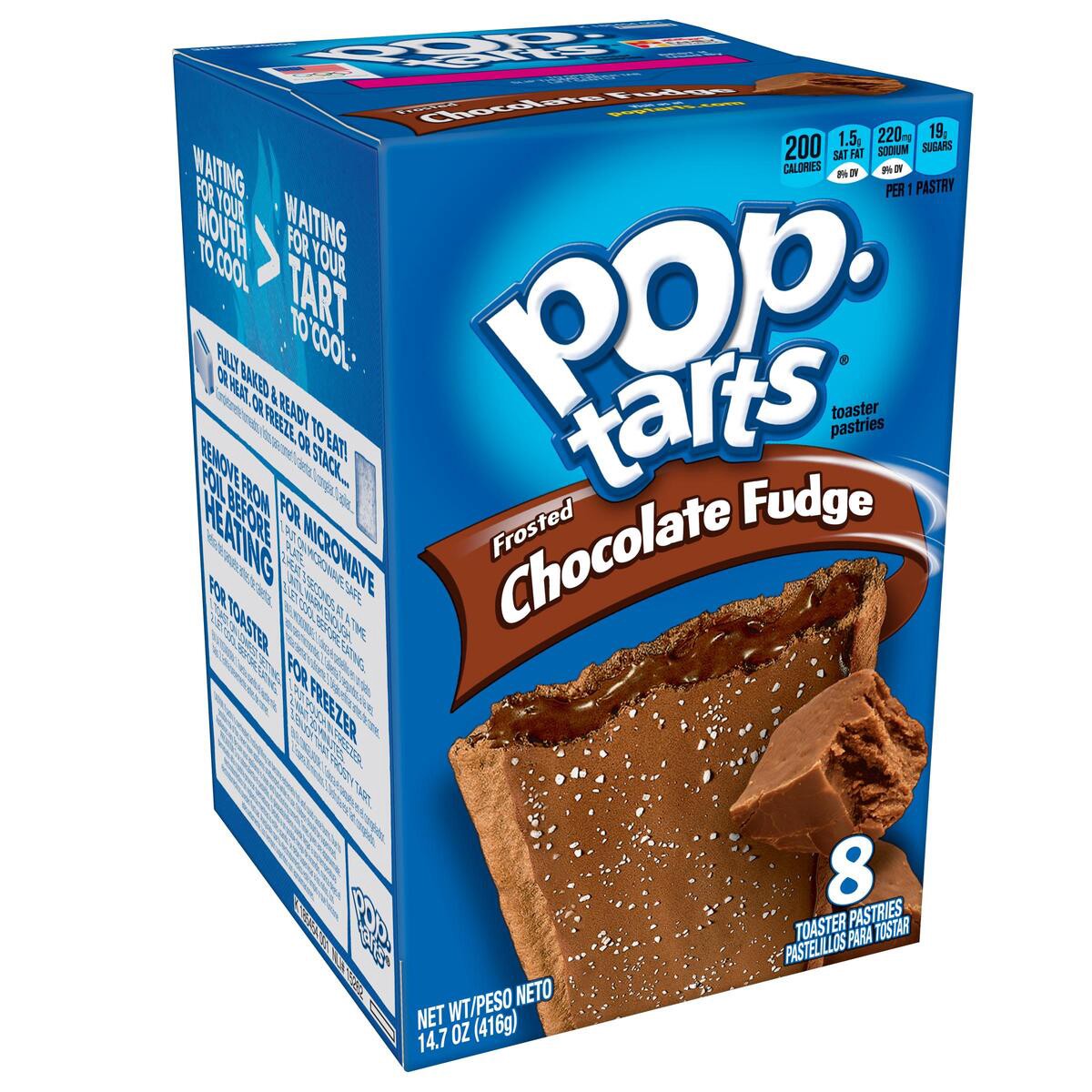 slide 1 of 10, Pop-Tarts Frosted Chocolate Fudge Toaster Pastries, 14.7 oz