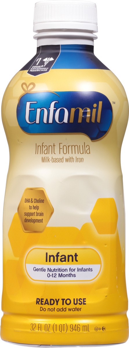 slide 6 of 11, Enfamil 0-12 Months Ready to Use Milk-Based with Iron Infant Formula 32 fl oz, 32 fl oz