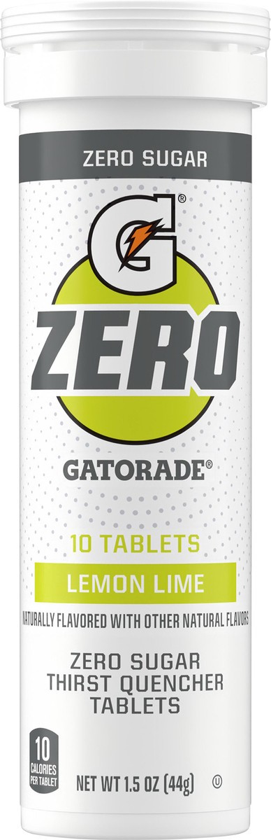 slide 3 of 6, Gatorade Thirst Quencher, Zero Sugar, Lemon Lime, Tablets, 10 ct
