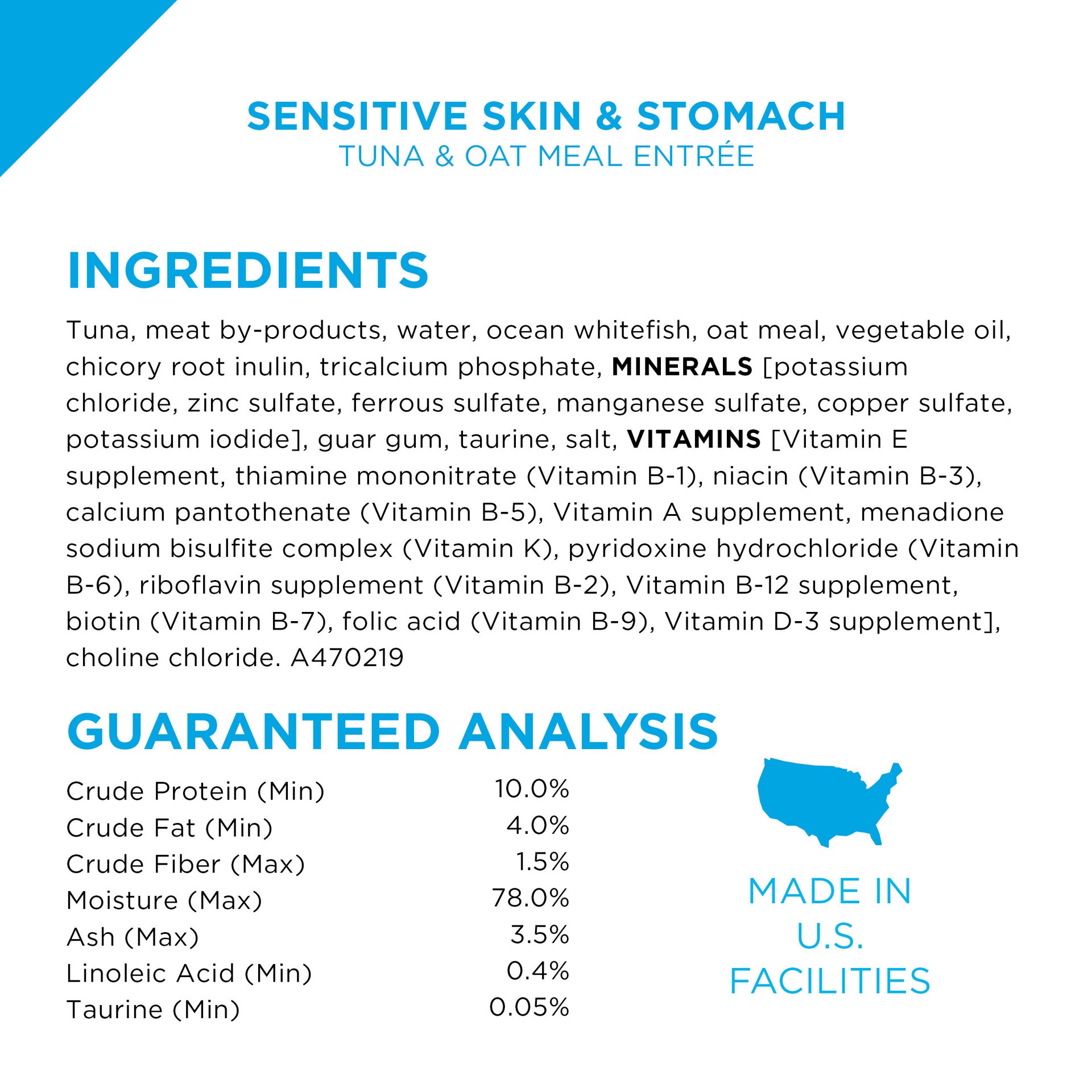 slide 3 of 7, Purina Pro Plan Sensitive Skin and Stomach Wet Cat Food Variety Pack, Sensitive Skin and Stomach Entrees, 4.5 lb