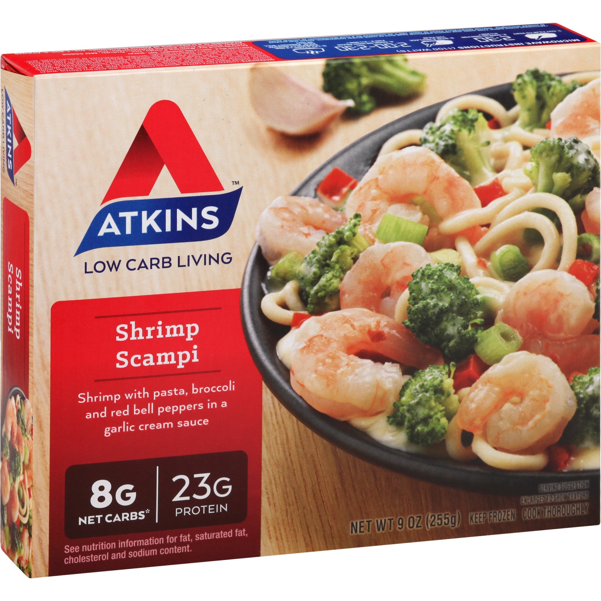 slide 1 of 8, Atkins Shrimp Scampi, 9 oz