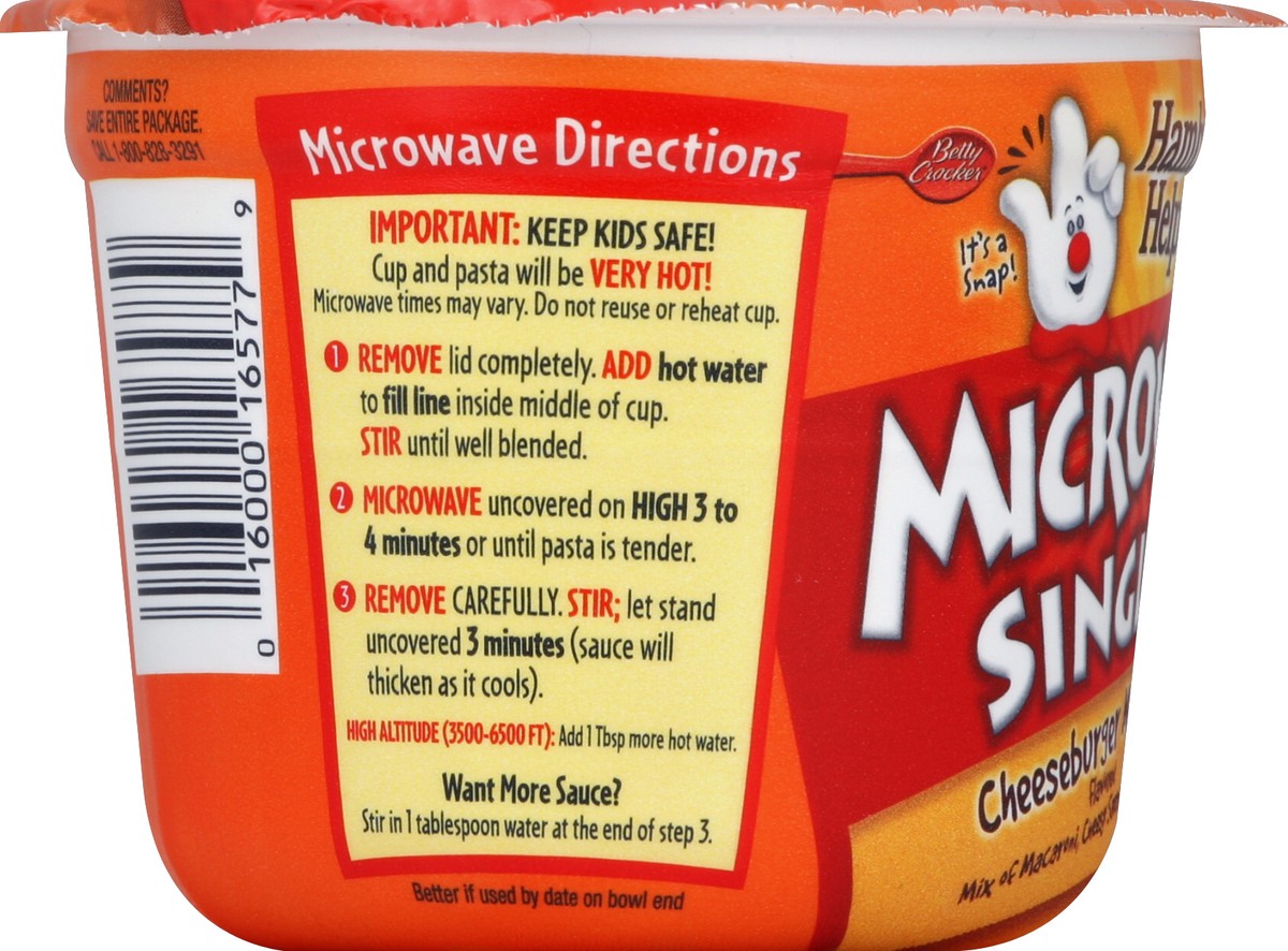slide 3 of 6, Hamburger Helper Cheeseburger Macaroni Microwave Singles, 1.6 oz