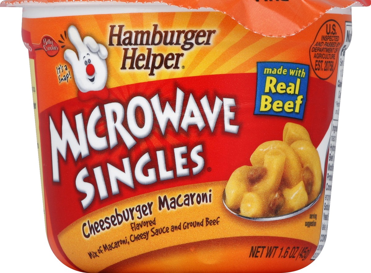 slide 5 of 6, Hamburger Helper Cheeseburger Macaroni Microwave Singles, 1.6 oz