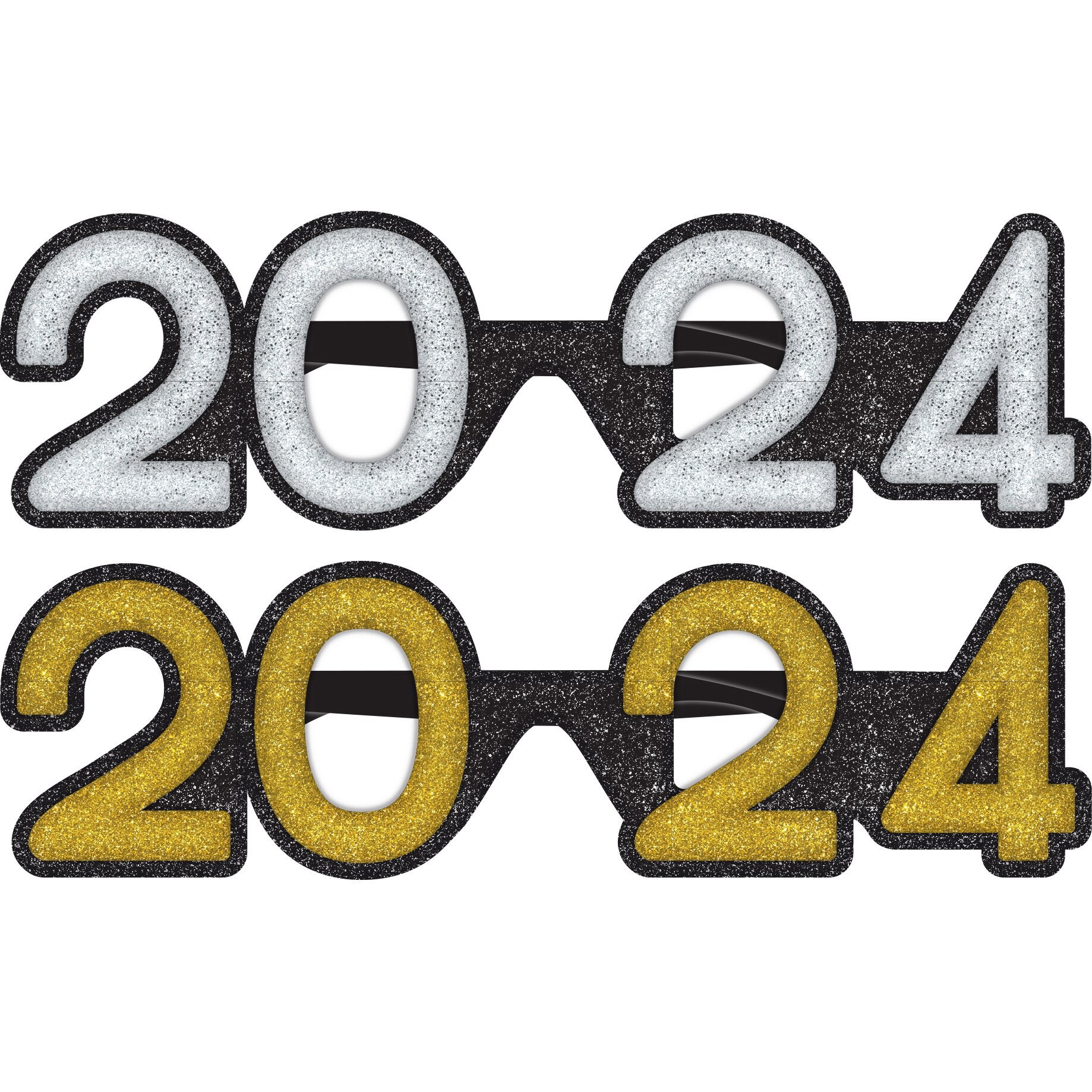 slide 1 of 1, PARTY IMPRESSIONS 2024 Glitter Glasses, 1 ct