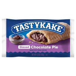 Tastykake Glazed Chocolate Pie, Individually Wrapped Snack Pie, Chocolate Pie, 4.5 oz