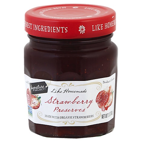 slide 1 of 1, Signature Select Preserves Strawberry, 13 oz