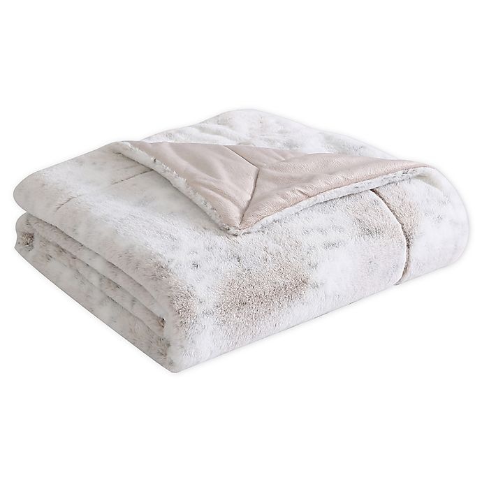 slide 1 of 1, Morgan Home Purely Soft Faux Rabbit Fur Reversible Throw Blanket - Palomino, 1 ct