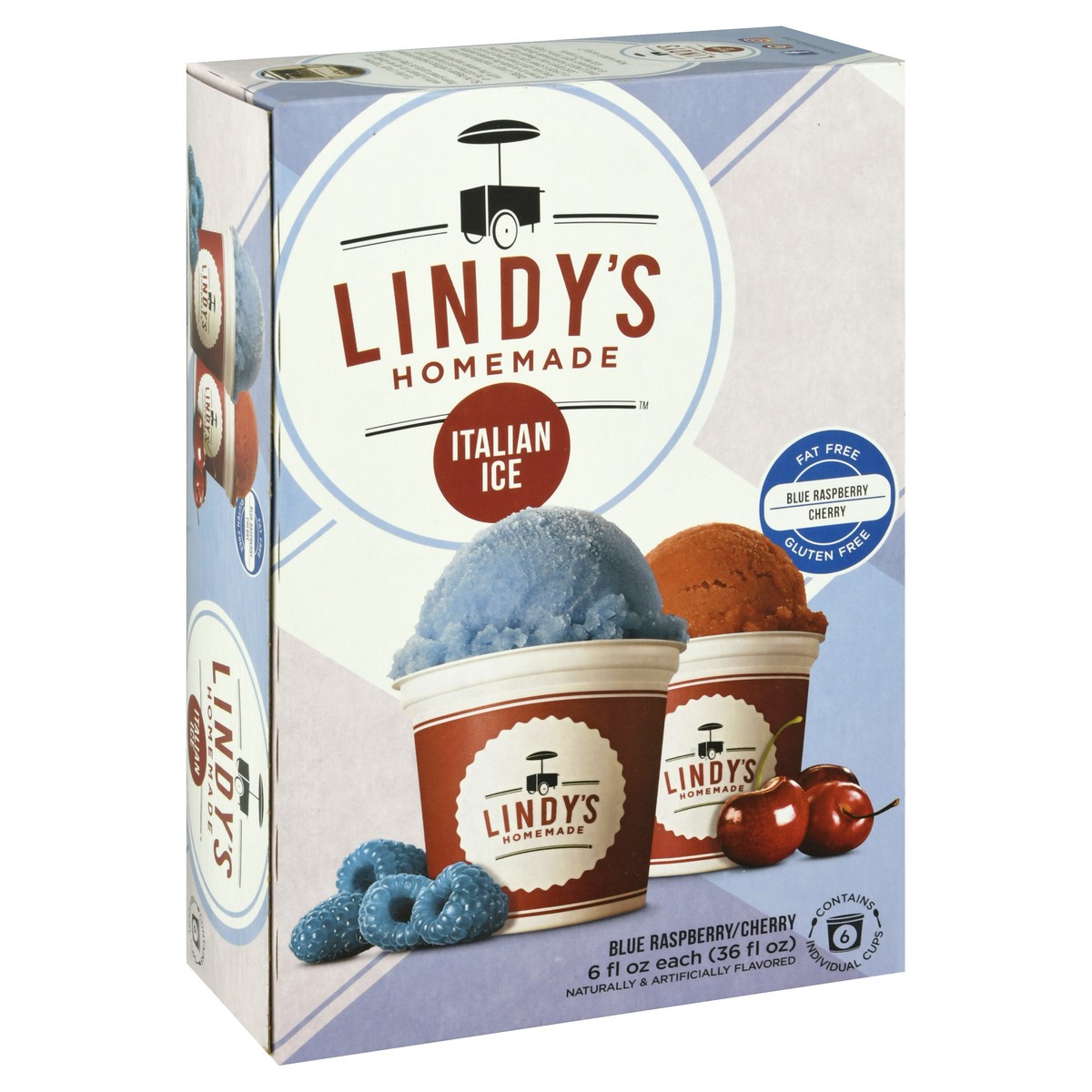 slide 2 of 9, Lindy's Homemade Blue Raspberry/Cherry Italian Ice Cup/Tub/Bowl 36 fl oz, 36 fl oz