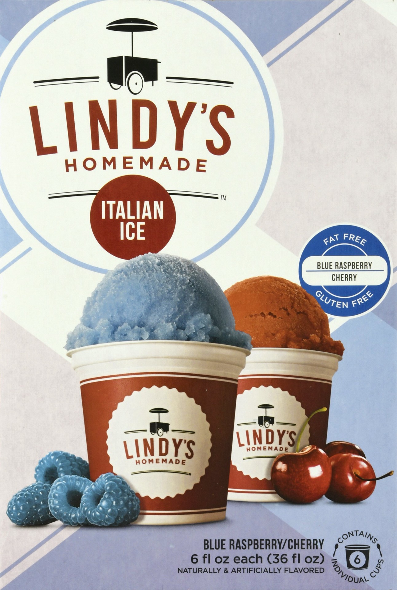 slide 1 of 9, Lindy's Homemade Blue Raspberry/Cherry Italian Ice Cup/Tub/Bowl 36 fl oz, 36 fl oz