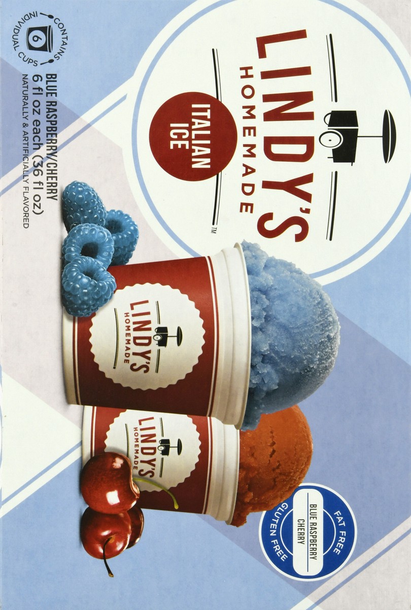 slide 5 of 9, Lindy's Homemade Blue Raspberry/Cherry Italian Ice Cup/Tub/Bowl 36 fl oz, 36 fl oz