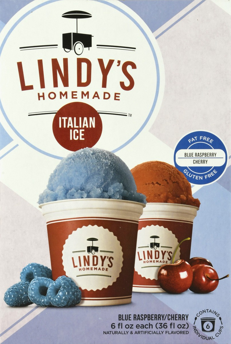 slide 3 of 9, Lindy's Homemade Blue Raspberry/Cherry Italian Ice Cup/Tub/Bowl 36 fl oz, 36 fl oz