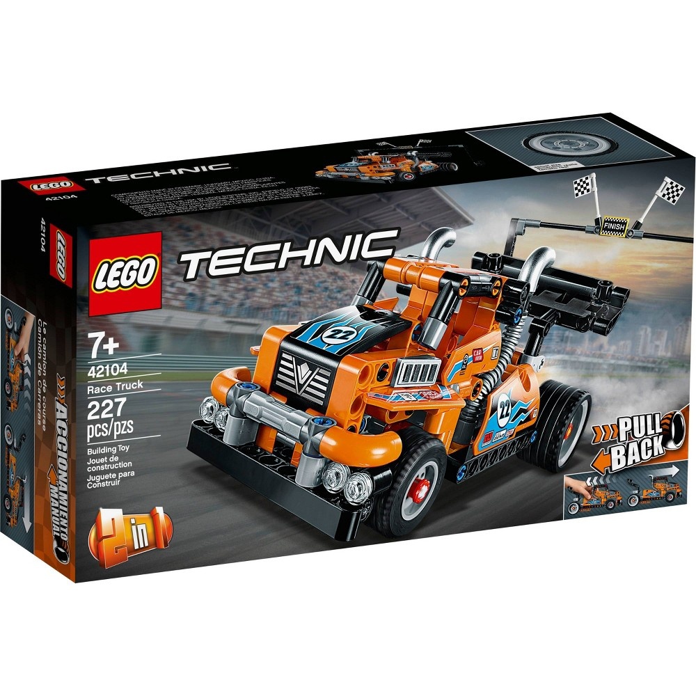 slide 5 of 7, LEGO Technic Race Truck 42104 Pull-Back Model Building Kit, 1 ct