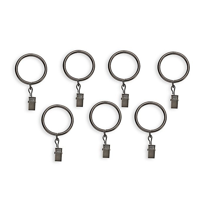 slide 1 of 1, Cambria Classic Complete Clip Rings - Graphite, 7 ct