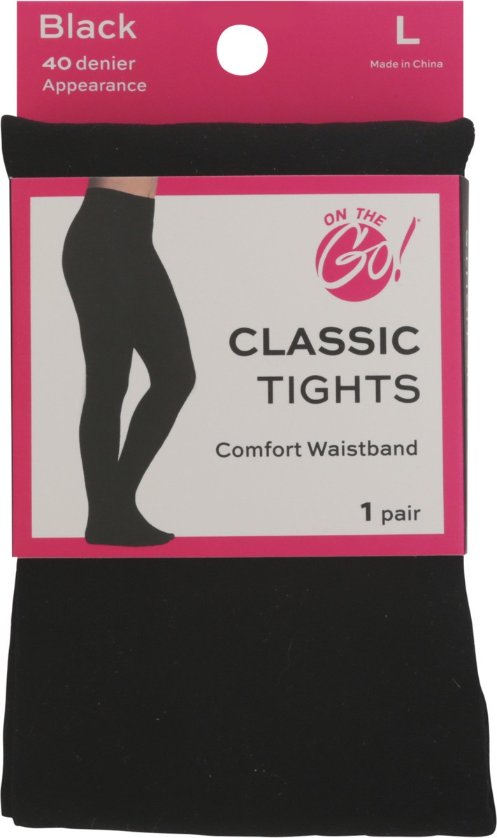 slide 5 of 10, Classic Tights Black Large 1 Count, 1 ct