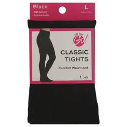 Classic Tights Black Large 1 Count