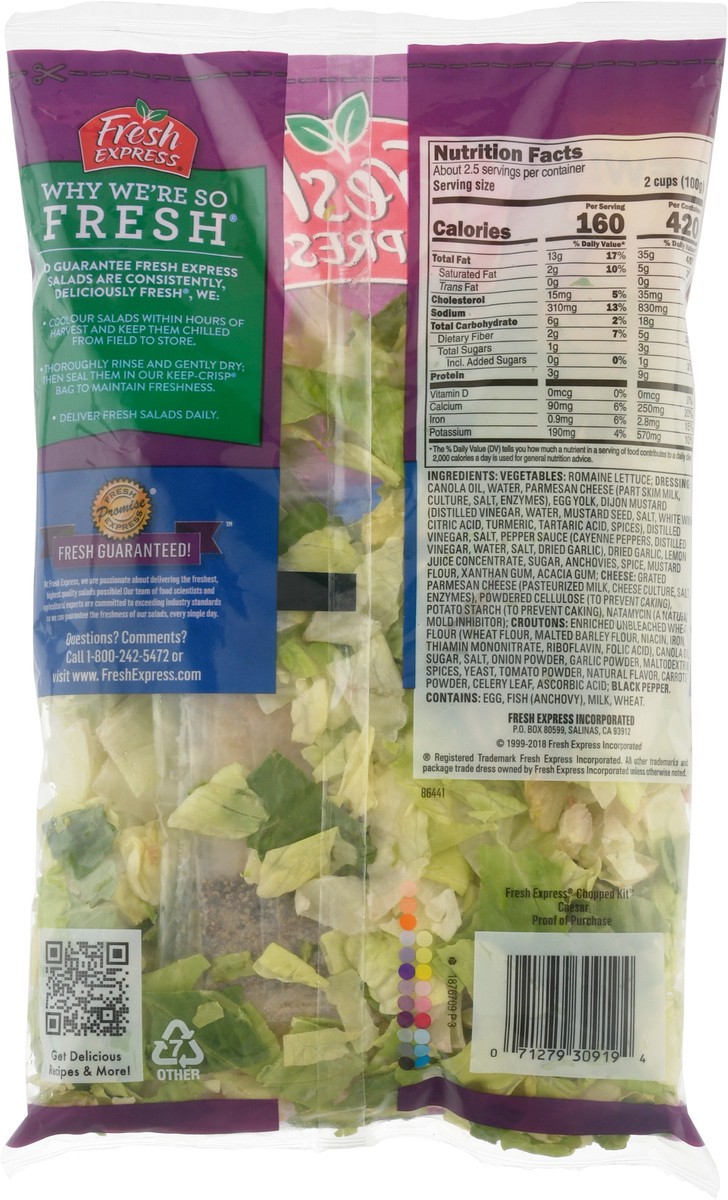 slide 5 of 9, Fresh Express Caesar Chopped Salad Kit, 9.9 oz