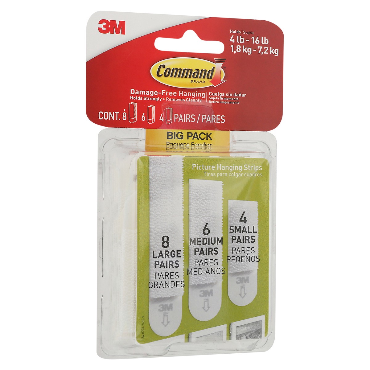 slide 8 of 9, Command Picture Hanging Strips Large Big Pack 18 ea, 18 ct