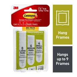 Command Picture Hanging Strips Big Size 18 Pairs