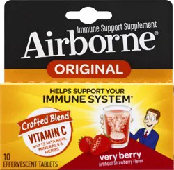 Airborne Original Effervescent Tablets Very Berry Immune Support 10 ea