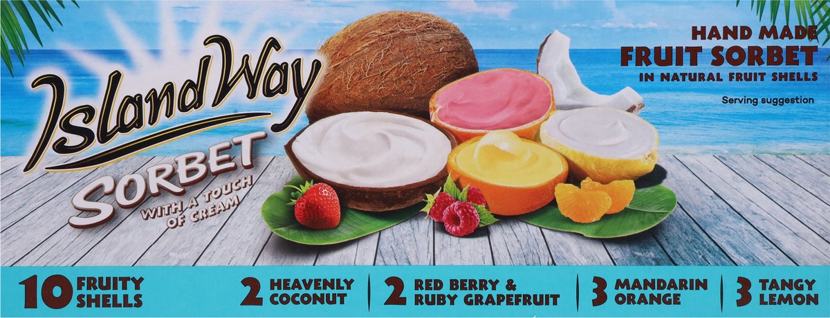 slide 7 of 13, Island Way Sorbet 10 Ct Assorted 4 Flavor - Touch of Cream "Ruby"(Mandarin Orange, Tangy Lemon, Heavenly Coconut, Red Berry & Ruby GF), 10 ct