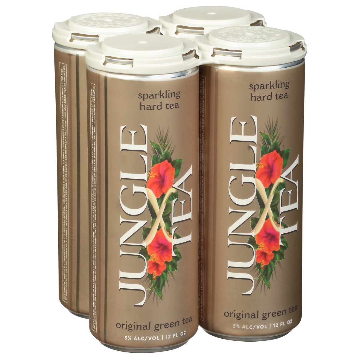 slide 2 of 4, Jungle Tea Original Green Tea Sparkling Hard Tea 4 - 12 fl oz Cans, 4 ct; 12 oz