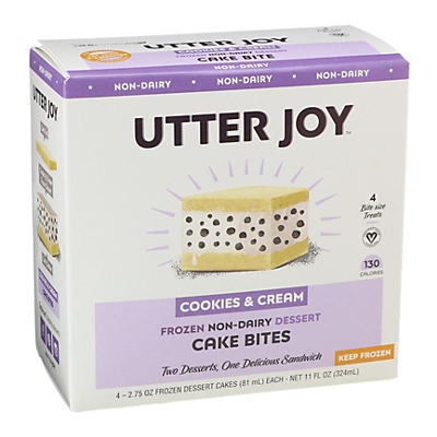 slide 1 of 1, Utter Joy Cookies & Cream Non-Dairy Cake Bites, 4 ct