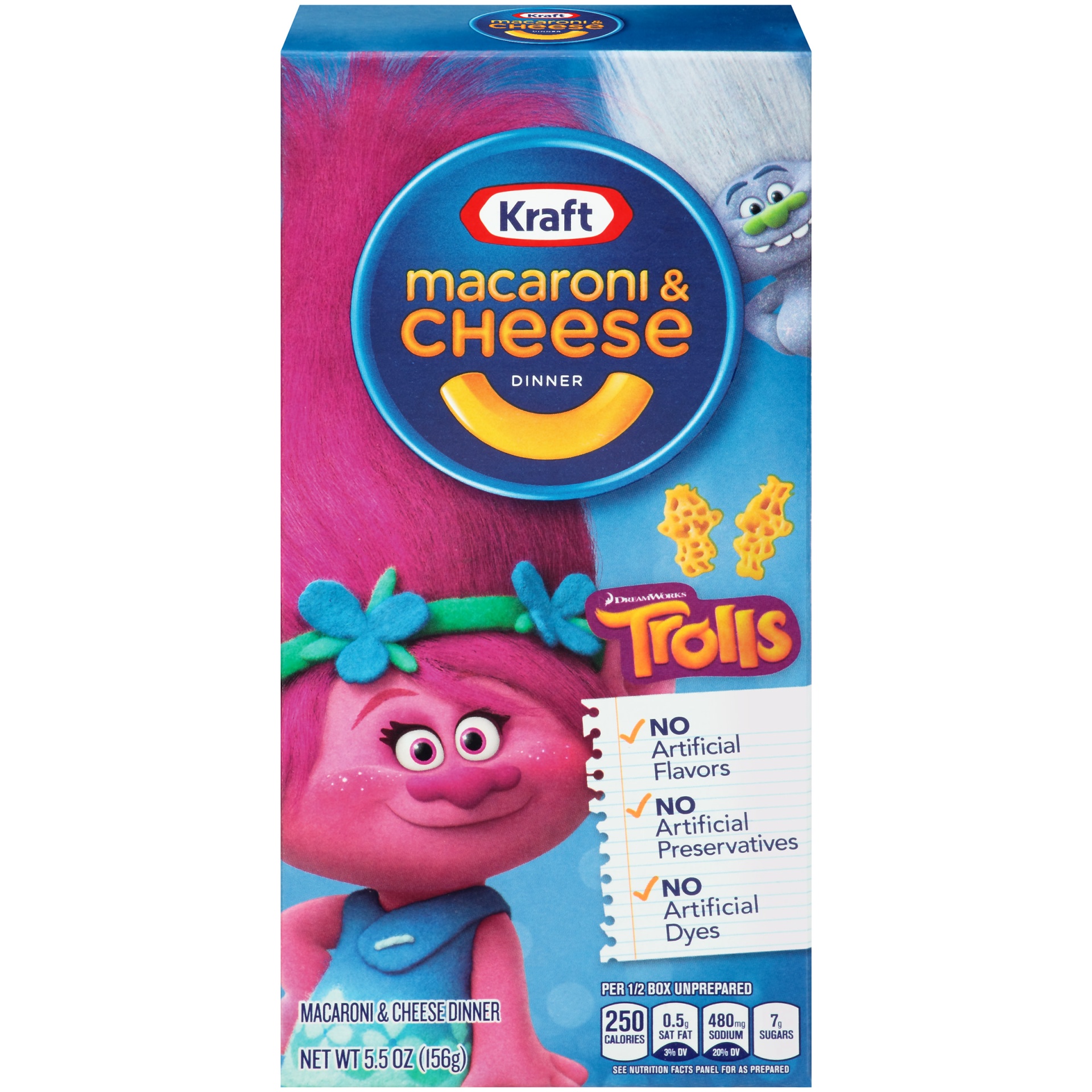slide 1 of 1, Kraft DreamWorks Trolls Macaroni & Cheese Dinner, 5.5 oz