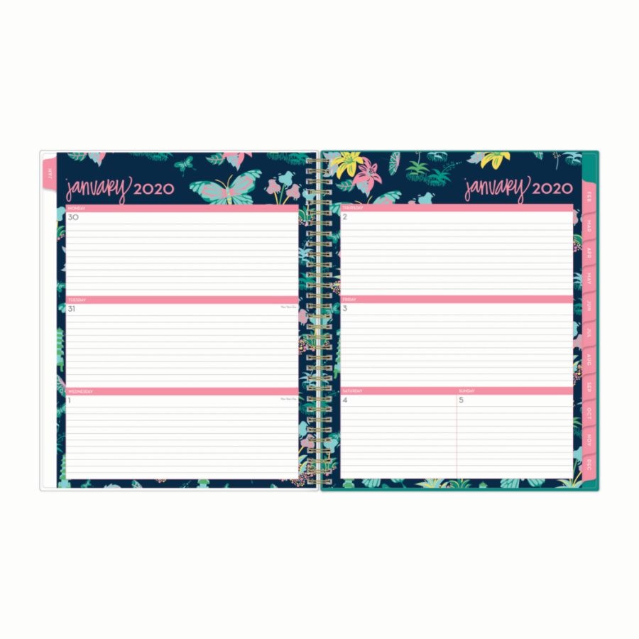 slide 2 of 4, Blue Sky Dabney Lee Weekly/Monthly Planner, 8-1/2'' X 11'', Butterfly Garden, January 2020 To December 2020, 1 ct
