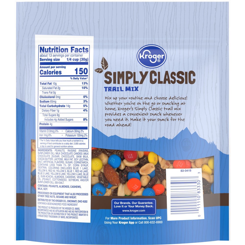 slide 3 of 4, Kroger Simply Classic Trail Mix, 14 oz