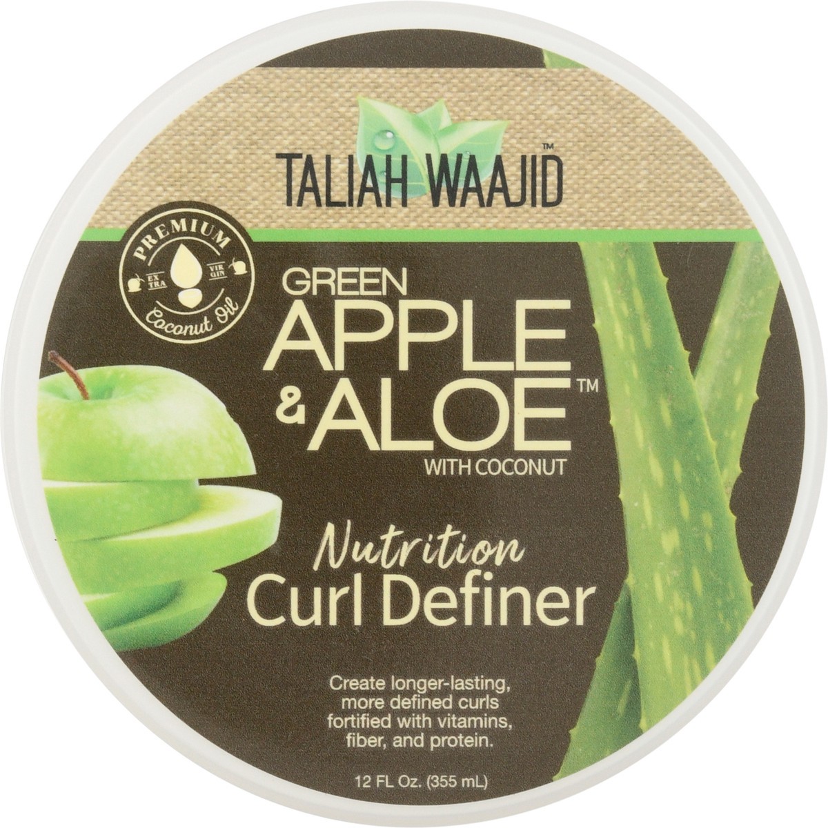 slide 9 of 9, Taliah Waajid Nutrition Green Apple & Aloe with Coconut Curl Definer 12 fl oz, 12 fl oz