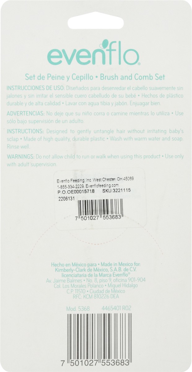 slide 7 of 10, Evenflo Brush and Comb Set 2 Piece 1 ea, 1 ct