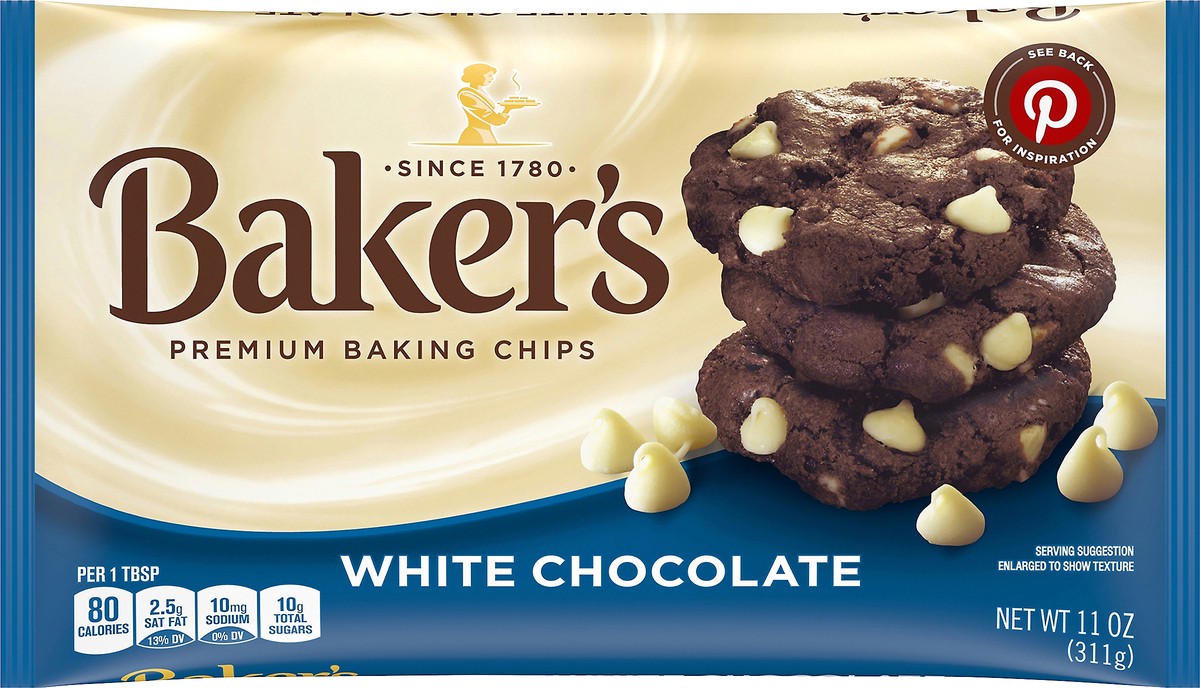 slide 1 of 11, Baker's White Chocolate Chips, 11 oz Bag, 11 oz